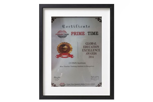 AWARDED AS "THE BEST TRAINING CENTER" BY PRIME TIME,NEW DELHI